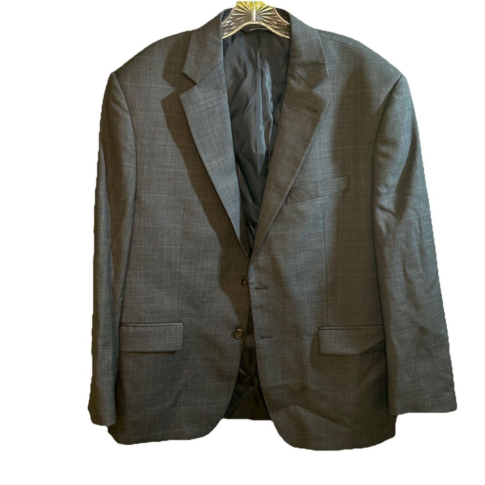 Ralph Lauren mens Jacket Blazer 44 Short Blue Pinstripe 2 Button Front